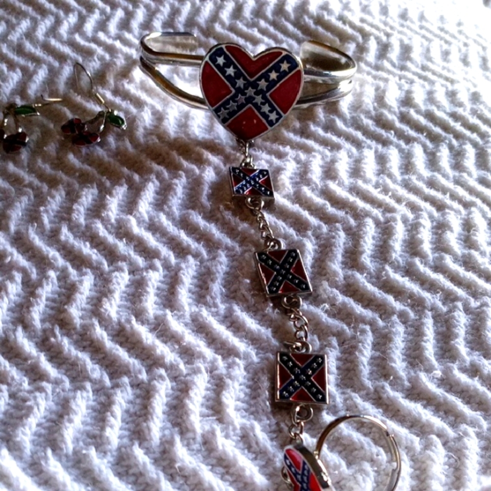 Heart and Square Charm Bracelet